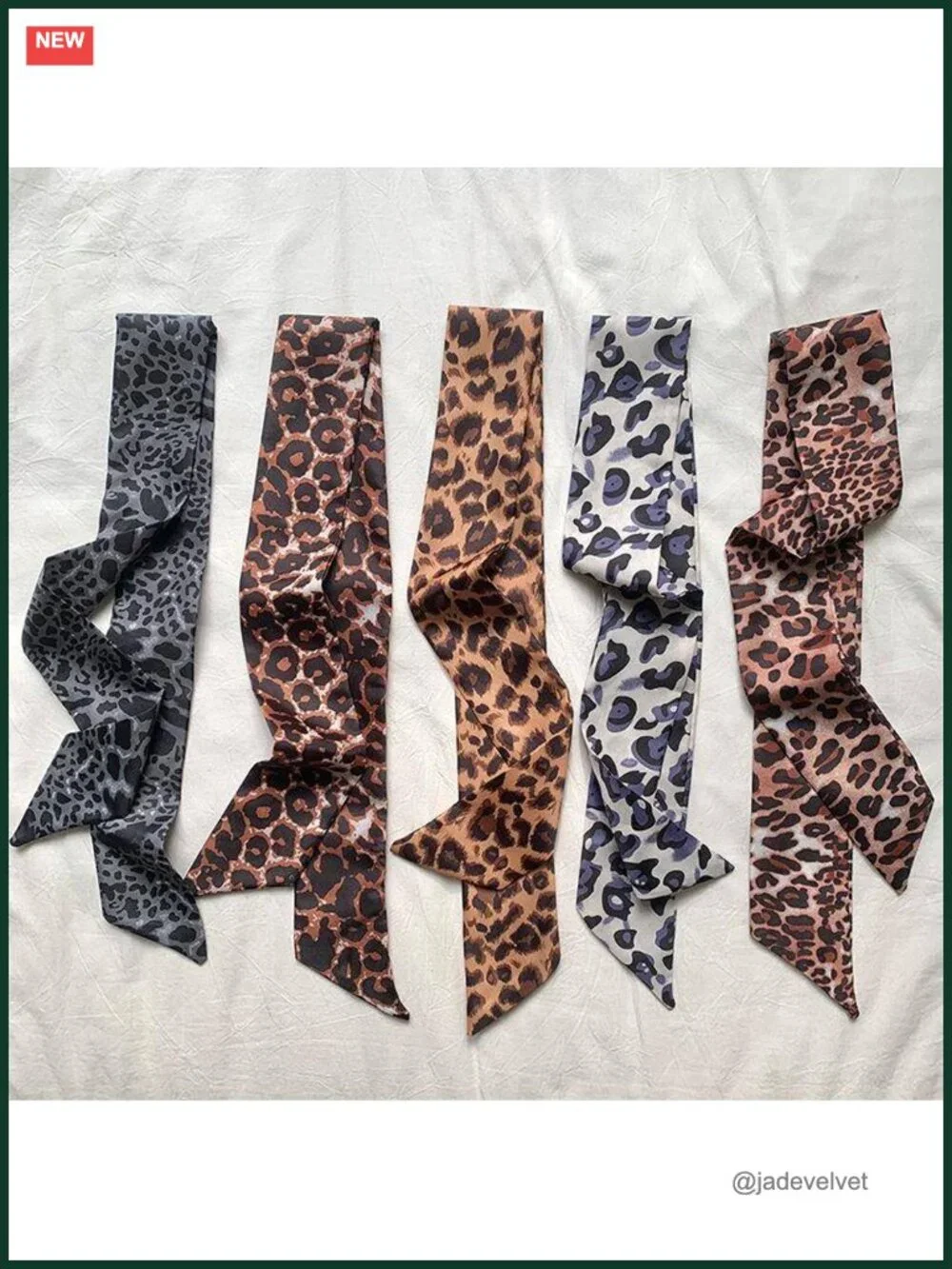 4 Pack Purse Scarf for Bags Silk Hair Scarf Women Accessories Ribbon Band Neck